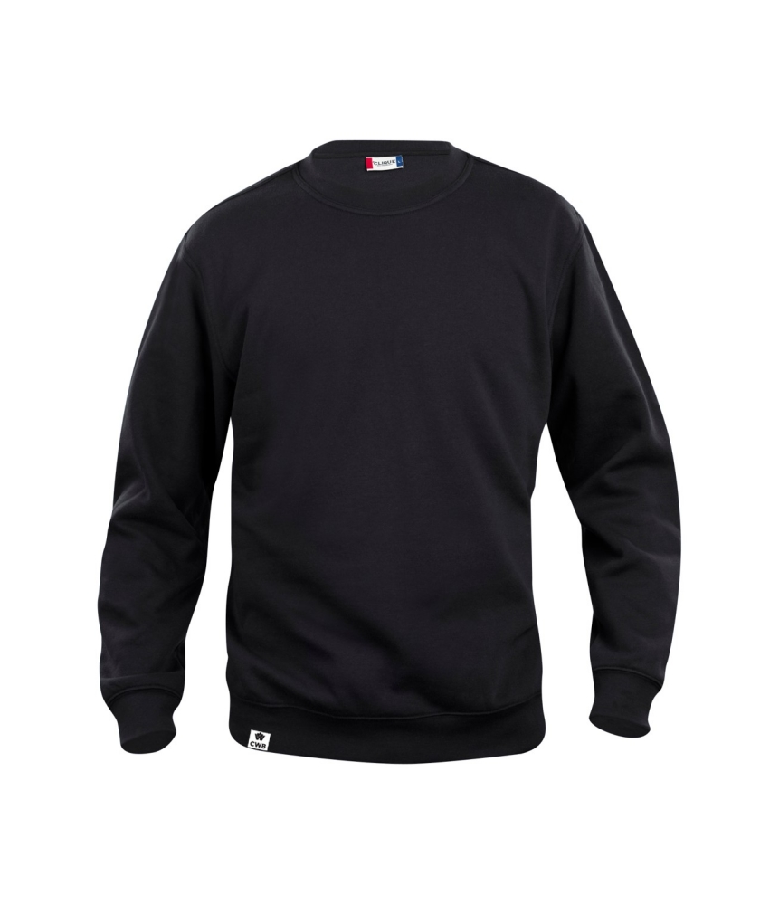 Fleece Crew Neck Sweat Shirt - Black / CWB